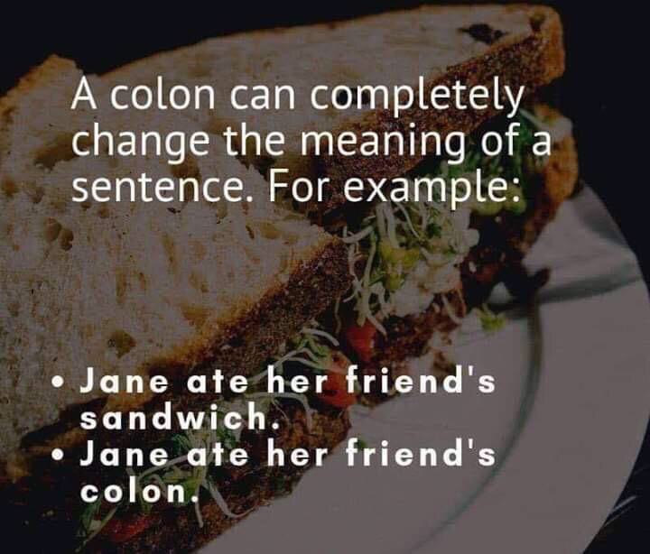 Punctuation sandwich joke